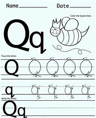Image result for Letter Q Toddler Worksheet