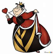 Image result for Queen of Hearts Alice in Wonderland Drawing