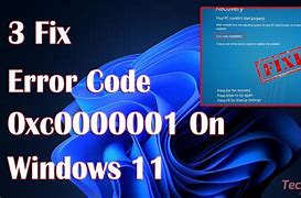Image result for How to Fix Error Code 0Xc0000001