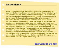 Image result for isocronismo
