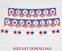 Image result for Free Printable Banner Fourth of July