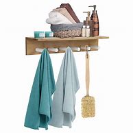 Image result for Bamboo Wall Mounted Towel Rack