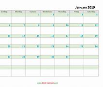 Image result for Free Printable Blank Monthly Calendar 2019