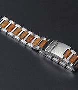 Image result for 20Mm Metal and Wood Watch Band