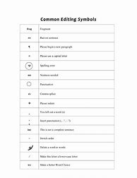 Image result for Edit Symbols for Writing