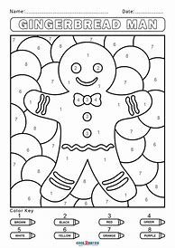 Image result for Color by Number Gingerbread Man