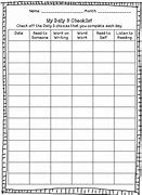 Image result for Checklist Template 5 Day