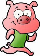 Image result for Cartoon Pig Running