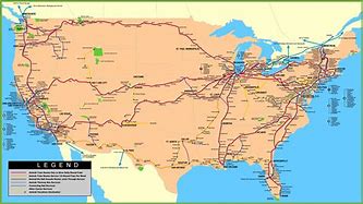 Image result for Current USA Railroad Map