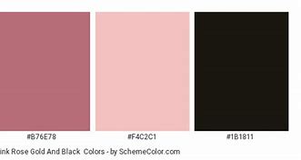 Image result for Rose Gold and Black Color Palette