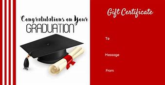 Image result for Graduation Gift Certificate Template