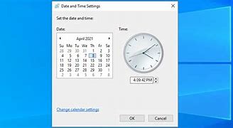 Image result for 10 Windows Set Date and Time
