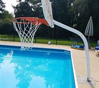 Image result for In Ground Pool Basketball Hoop