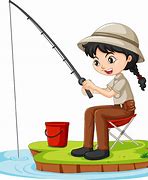 Image result for Girl Fishing Clip Art