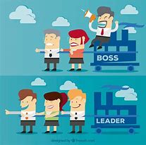 Image result for Boss vs Leader Graphic