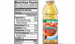 Image result for Apple Juice Food Label
