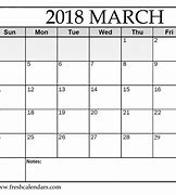 Image result for Printable Monthly Calendar Templates March 2018
