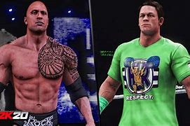 Image result for WWE 2K20 John Cena vs The Rock