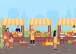 Image result for Street Market Cartoon