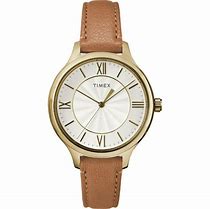 Image result for Gold Gilt Watch with Brown Strap
