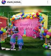 Image result for Trolls Birthday Party Backdrop