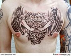 Image result for Guardian Angel Chest Tattoos