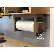 Image result for Wooden Paper Towel Holder Under Cabinet