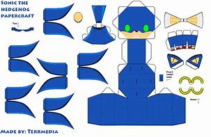 Image result for Easy Sonic Papercraft