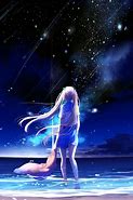 Image result for Anime Girl Galaxy Sky