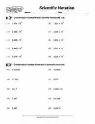 Image result for Scientific Notation Worksheet Chemistry