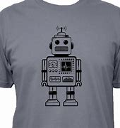 Image result for Sketch of Robot T-shirt