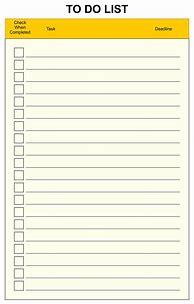 Image result for Blank Checklist Template to Do