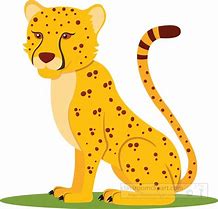 Image result for Cheetah Sitting Clip Art