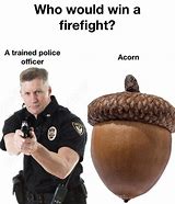 Image result for Police Acorn Meme Predator