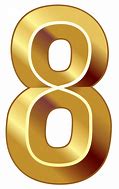 Image result for Gold 8 Vector PNG