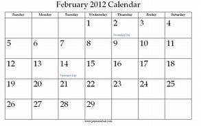 Image result for February 17 Calendar 2012