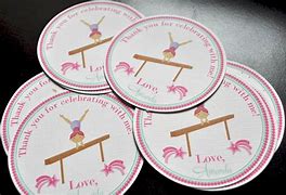 Image result for Gymnastics Party Favor Tags