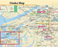 Image result for Osaka Map with Major Attractions