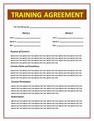 Image result for Sample Training Agreement Form