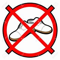 Image result for No Shoes Sign Clip Art