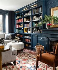 Image result for How to Decorate a Built in Bookcase