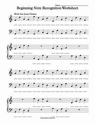 Image result for Printable Beginner Piano Worksheets