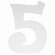 Image result for Wooden White Number 5