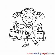 Image result for Coloring Pages of People Shopping