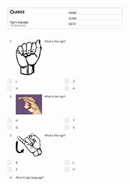 Image result for Sign Language Worksheets