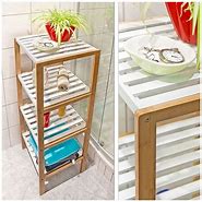 Image result for Bamboo Bathroom Shelf
