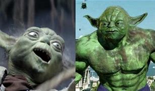 Image result for Man vs Giant Yoda Meme