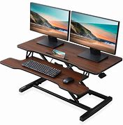 Image result for Dual Monitor Sit-Stand Desk