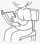 Image result for Black and White Clip Art Kids Sitting