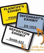 Image result for Government Exhibit Sticker Actual Size